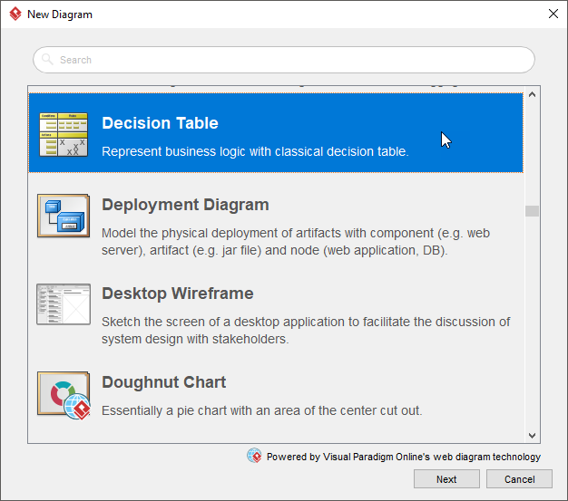 create decision table