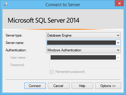 Login MS SQL server