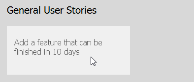 To create a user story