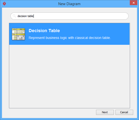 enter decision table