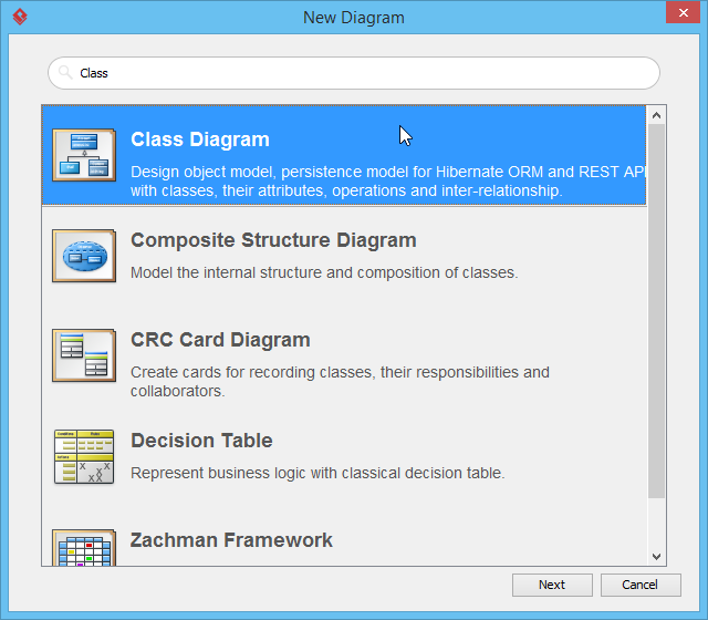 new class diagram