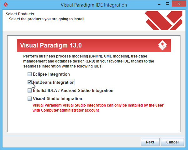 2 select netbeans integration