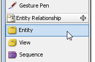 Select Entity in diagram toolbar