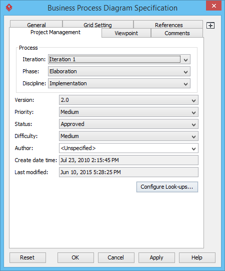 project management properties