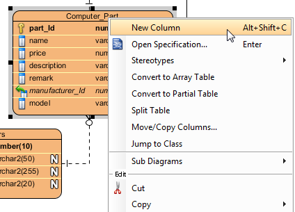 Create new column in entity