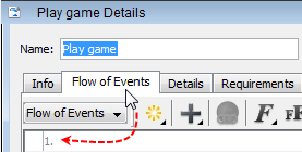 flow of event tab