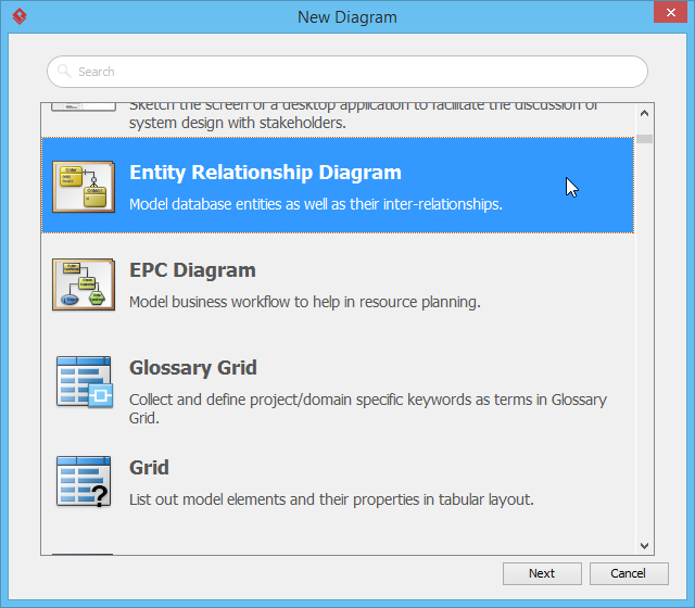 New diagram window