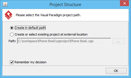 Confirm project path