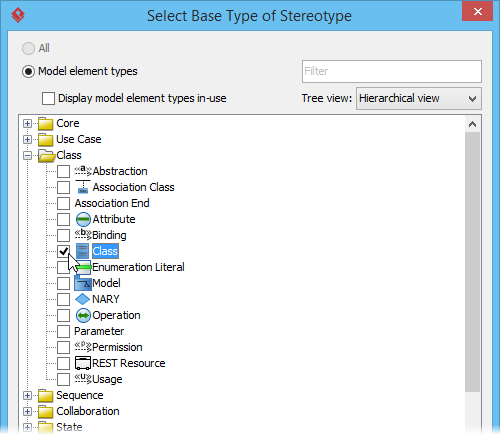 Selecting base type