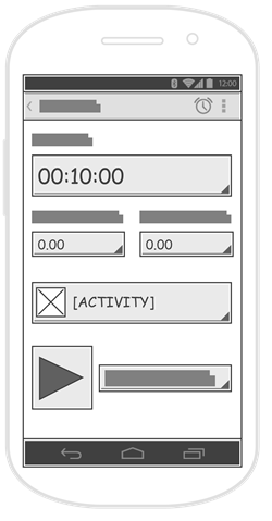 Sports tracking app wireframe example