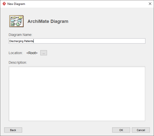 Entering diagram name