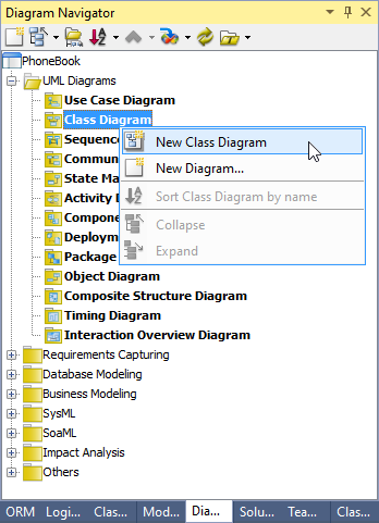 New class diagram