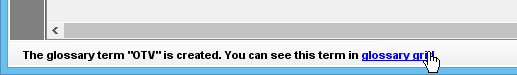 Open glossary grid