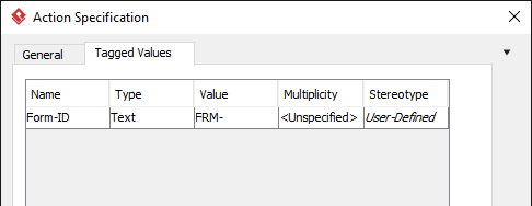 Action specification