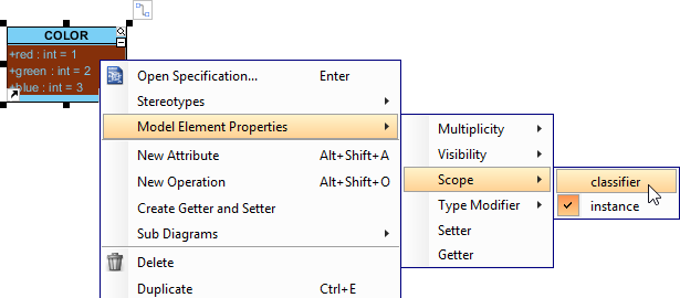 Set attribute scope