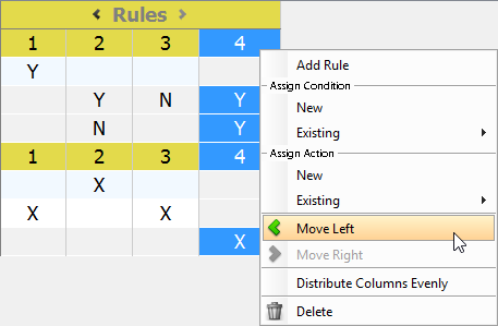 move rule to left