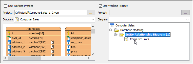 Select diagram