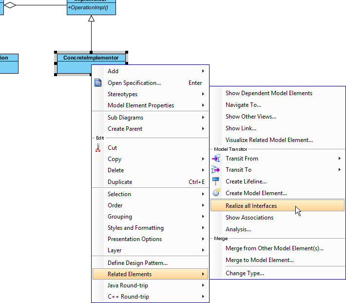 realize implementor