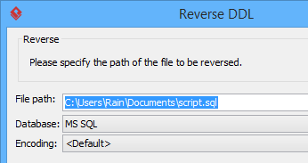 10 specify ddl path