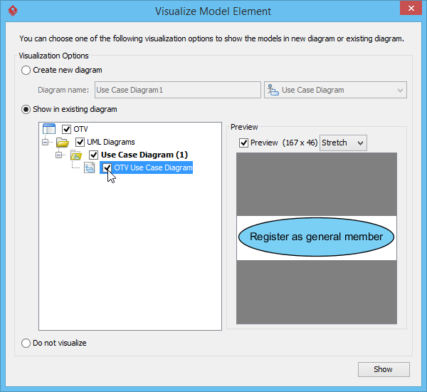 visualize to existing diagram