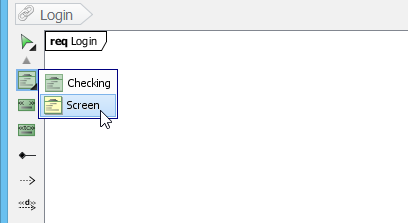 Choose screen requirement type