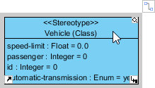 Placing mouse pointer over class