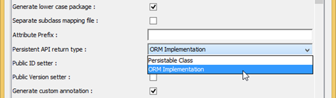 ORM Implementatio as Persistent API return type