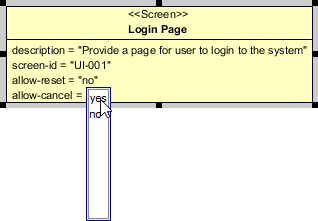 Selecting enumeration value