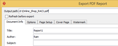 16 specify output path