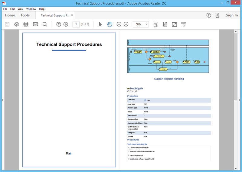 Exported document