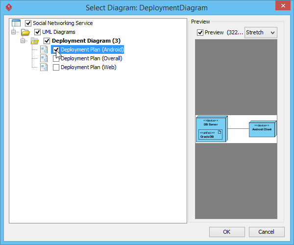 Select deployment diagram