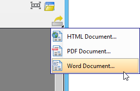 To export Word document