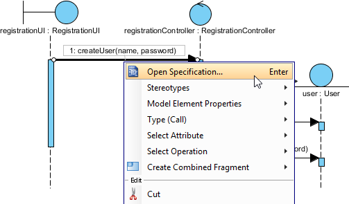 Opening message specification