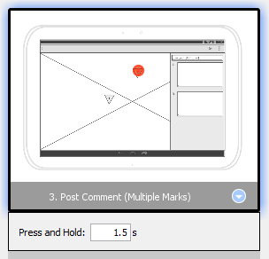 press and hold gesture