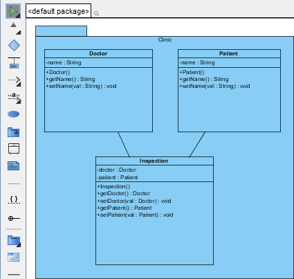 A class diagram imported from NetBeans UML Project