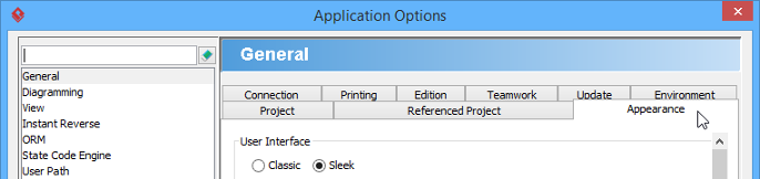 Application window