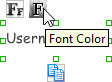 Adjusting font color of label