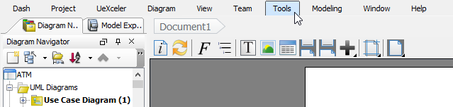 Collapsed toolbar