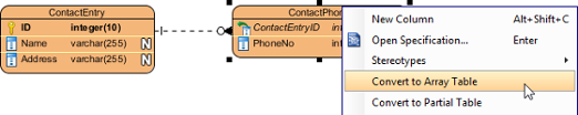 Convert to Array Table