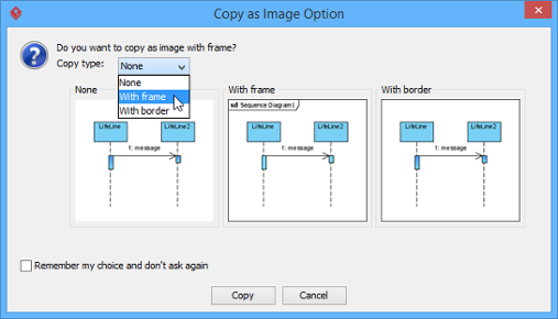 Select an option from the drop-down menu of Copy type