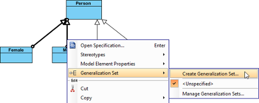 Create a generalization set