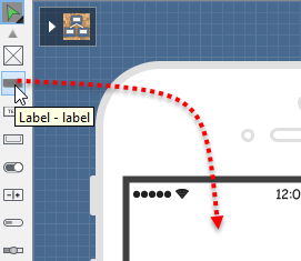 Create a Label with drag-and-drop