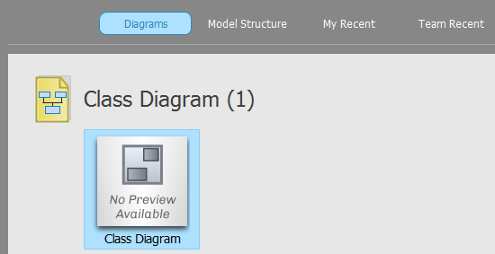 Diagram view lists the imported diagram(s)