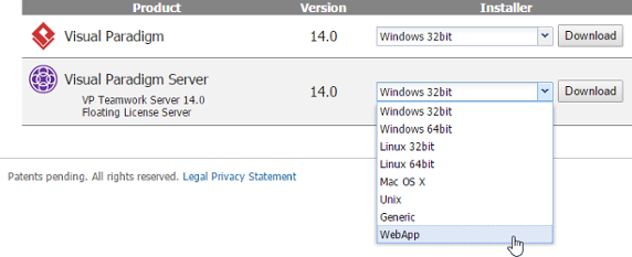 Download WebApp of VP Server