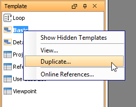 Duplicate an element template