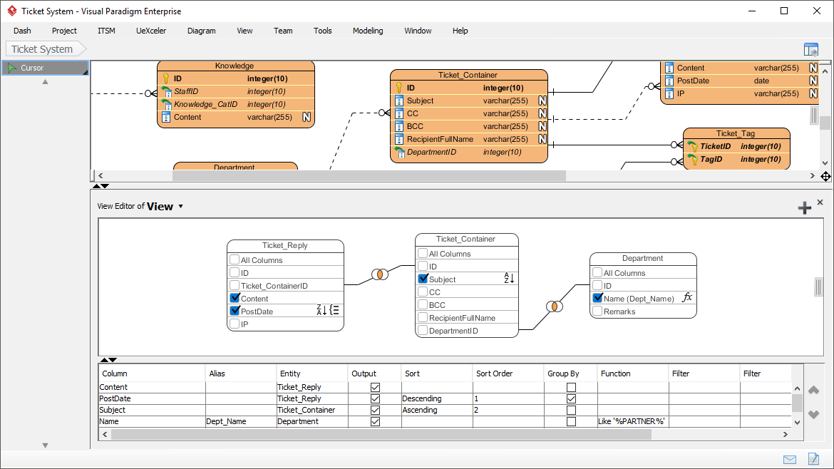 Use case notes editor