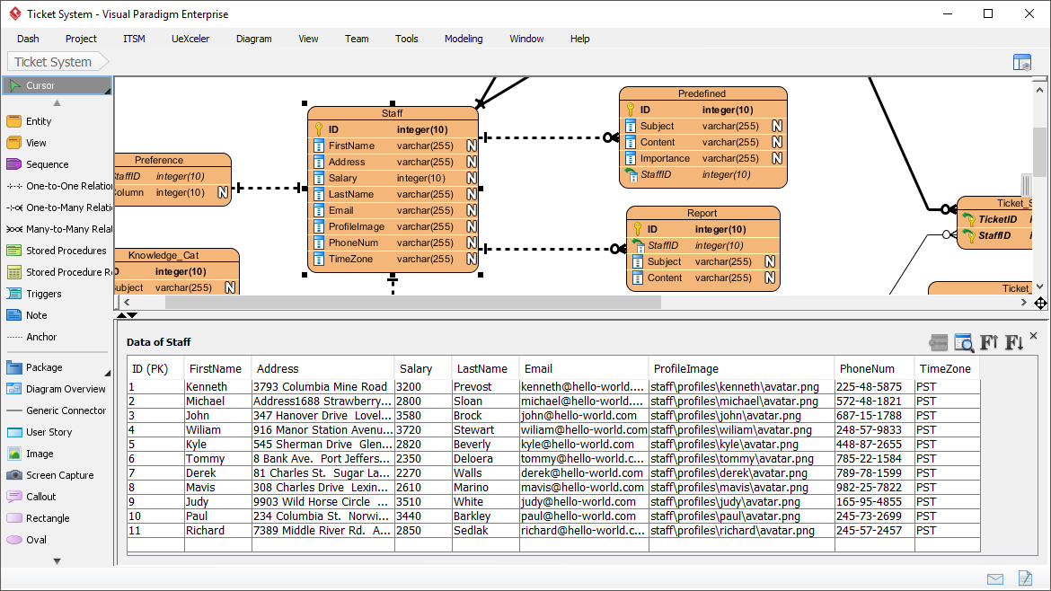 ERD Table Record Editor