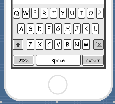 Keyboard shown