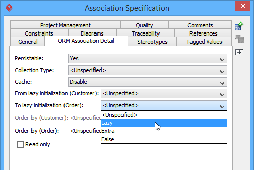 Lazy collection setting