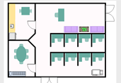 Medium office floor plan template